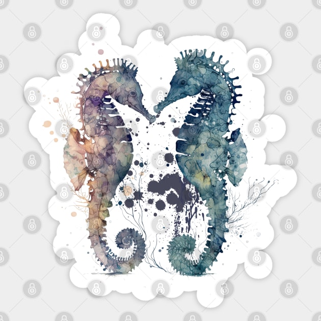 Seahorse Love Sticker by HolidayBug